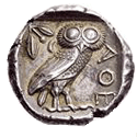 Ancient Coin Showing an Owl